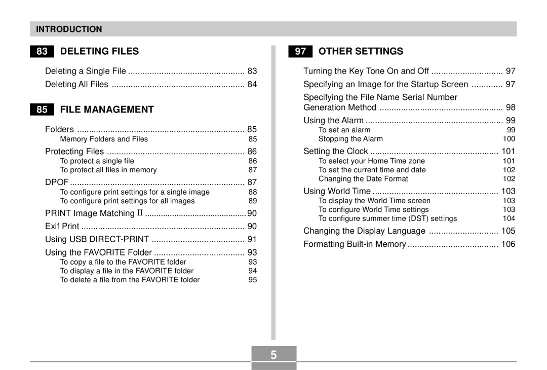 Casio EX-S3 manual Deleting Files 