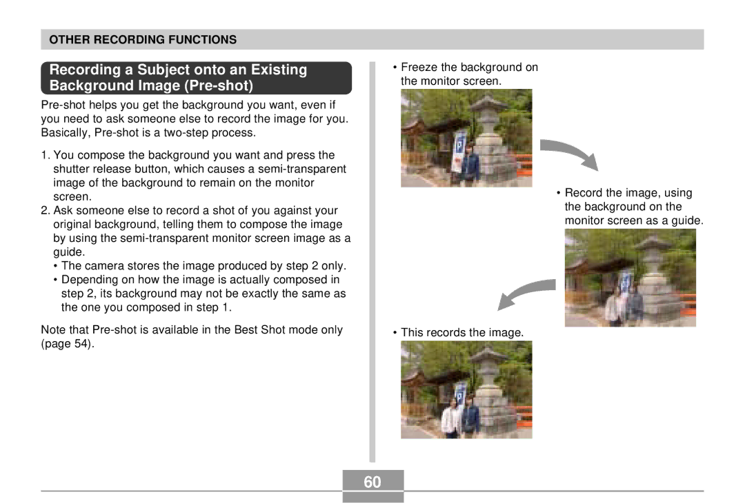 Casio EX-S3 manual Other Recording Functions 