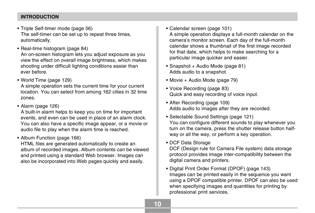 Casio EX-Z30 manual Introduction 