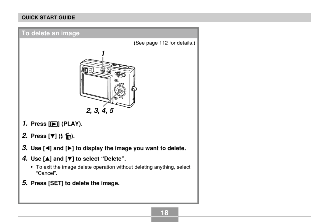 Casio EX-Z30 manual To delete an image, Press SET to delete the image 