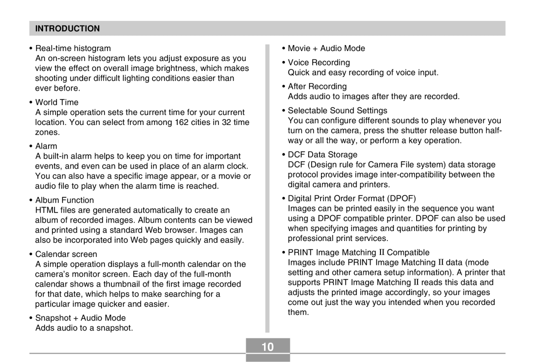 Casio EX-Z4 manual Introduction 