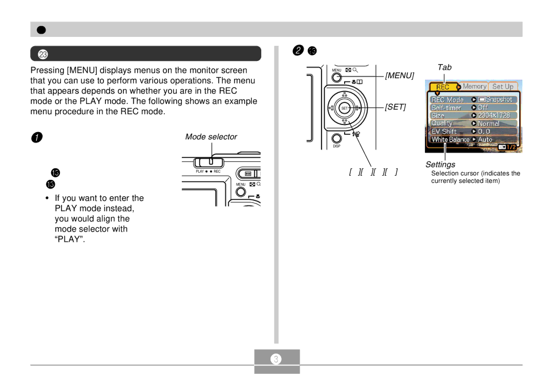 Casio EX-Z4 manual Using the On-screen Menus 