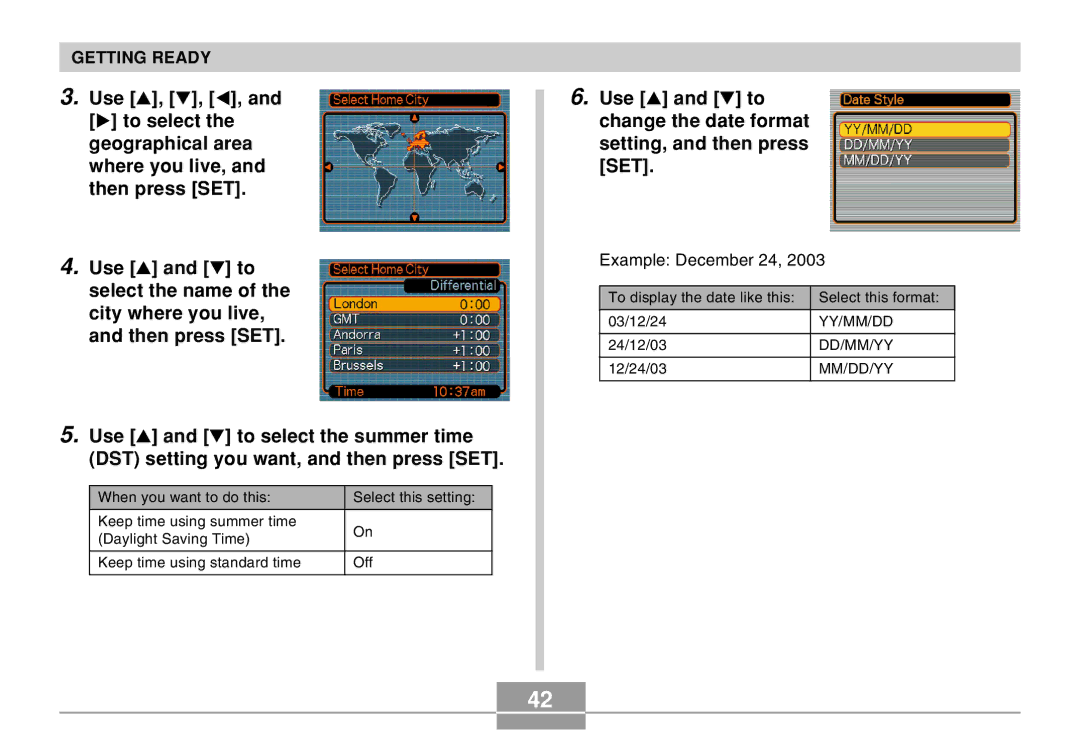 Casio EX-Z4 manual Example December 24 