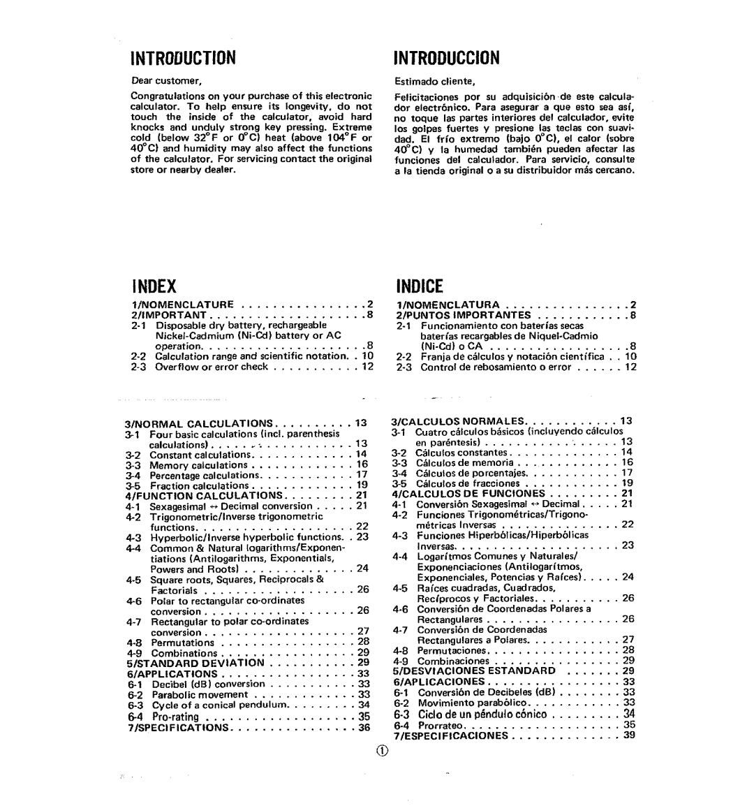 Casio fx-120 operation manual Dear customer 