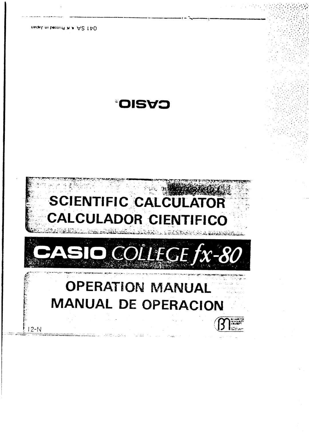 Casio fx-80 manual 