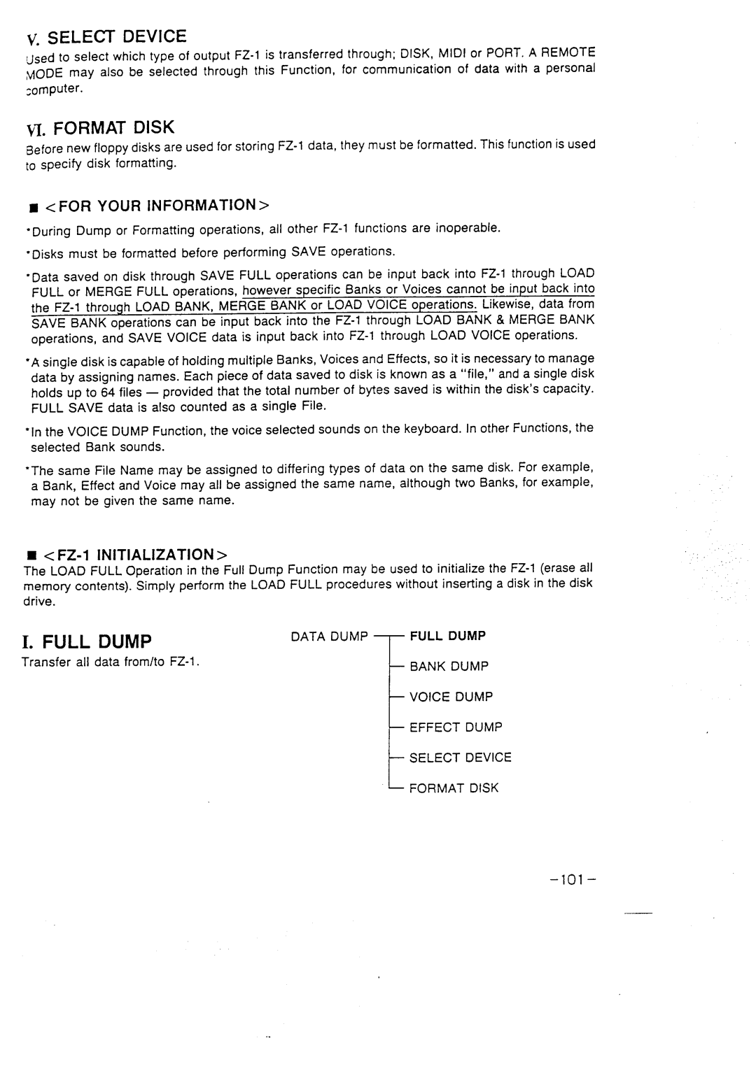 Casio FZ-1 manual 