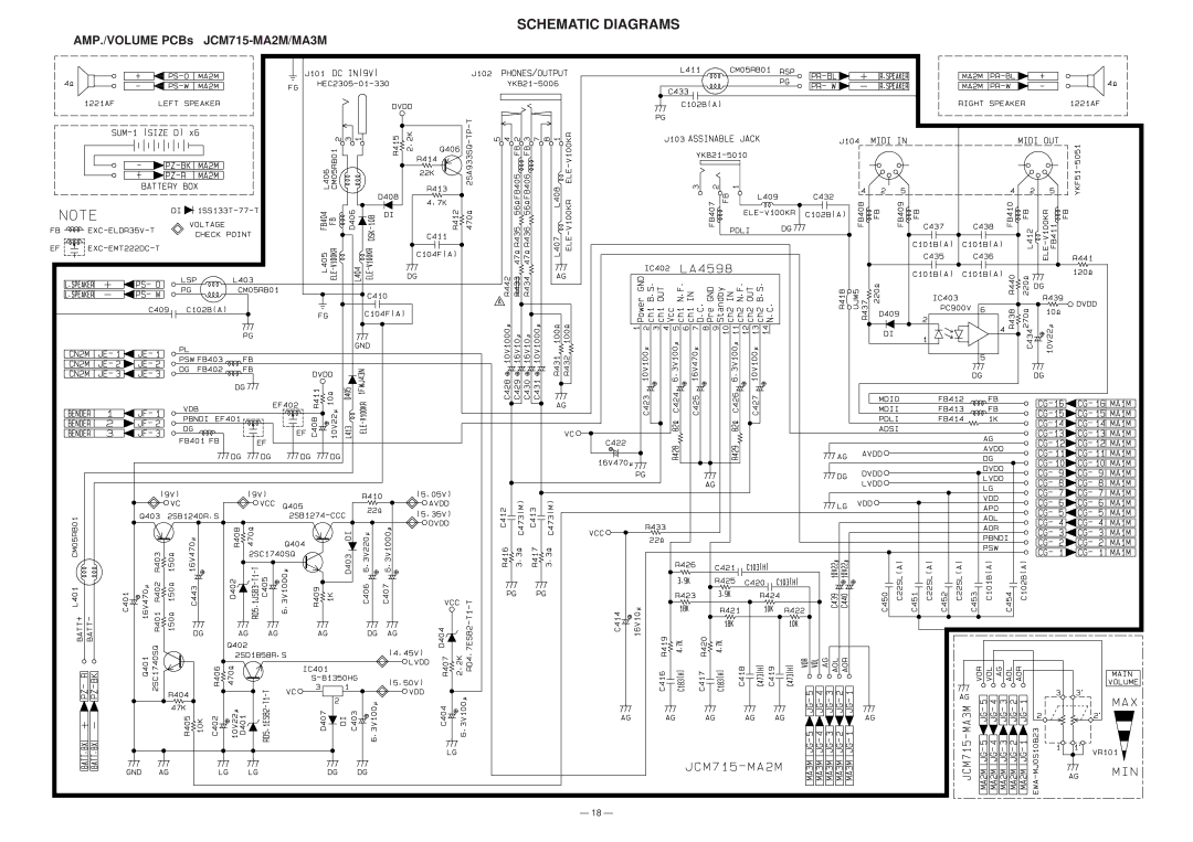 Casio GZ-500 manual Schematic Diagrams 