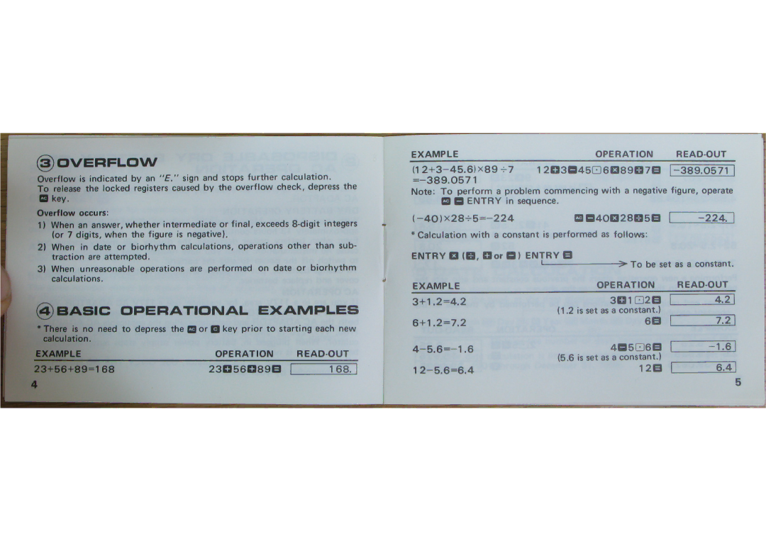 Casio H-801 manual 