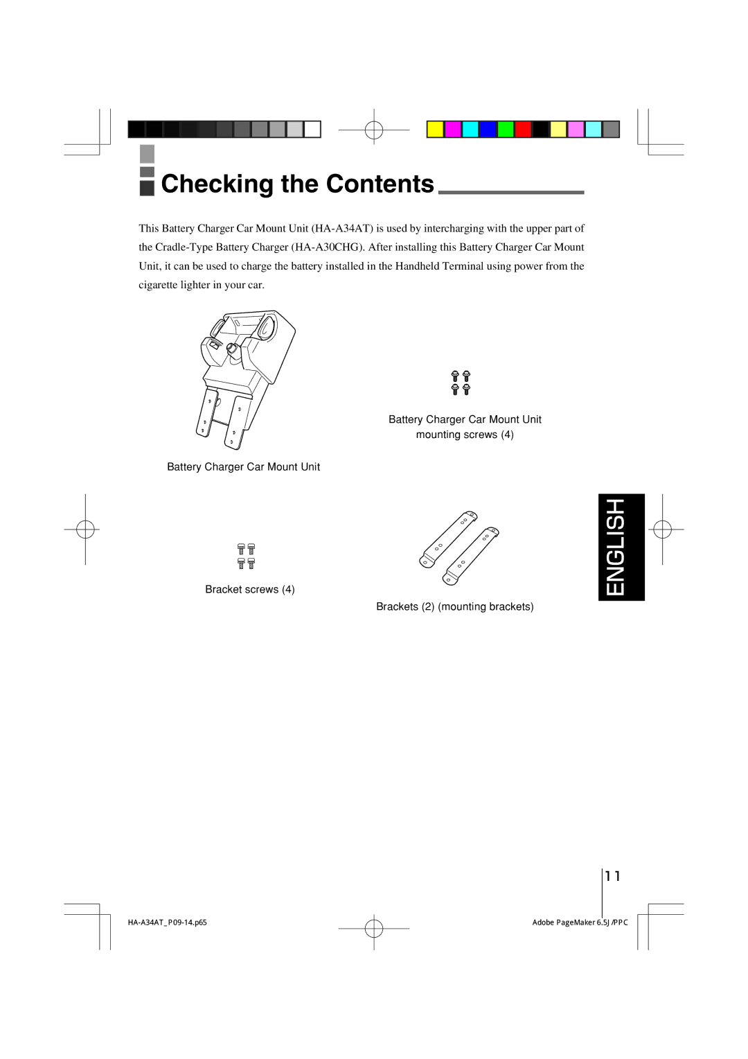 Casio HA-A34AT manual Checking the Contents 