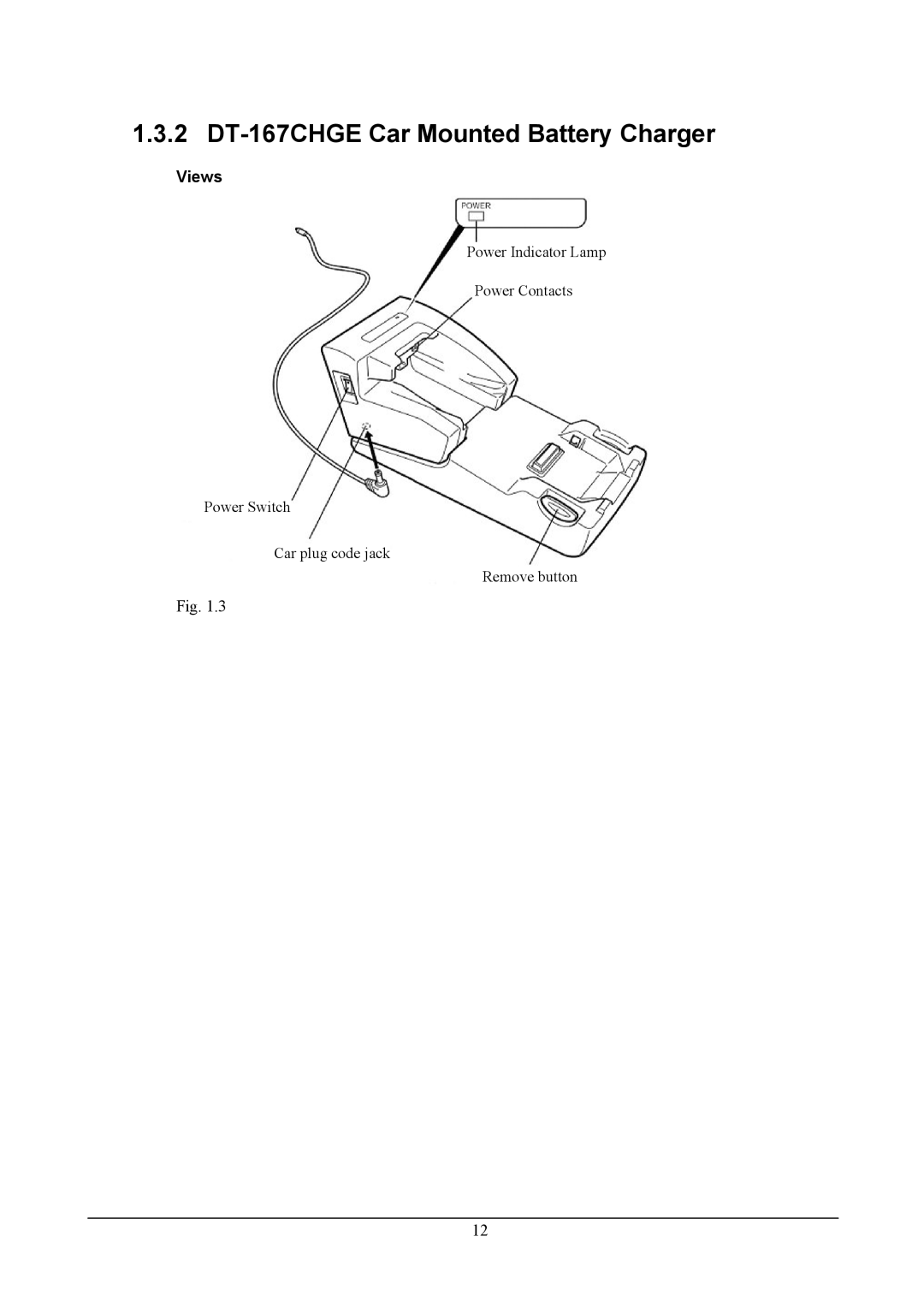 Casio handheld terminals, DT-X11 Series manual 2 DT-167CHGE Car Mounted Battery Charger 