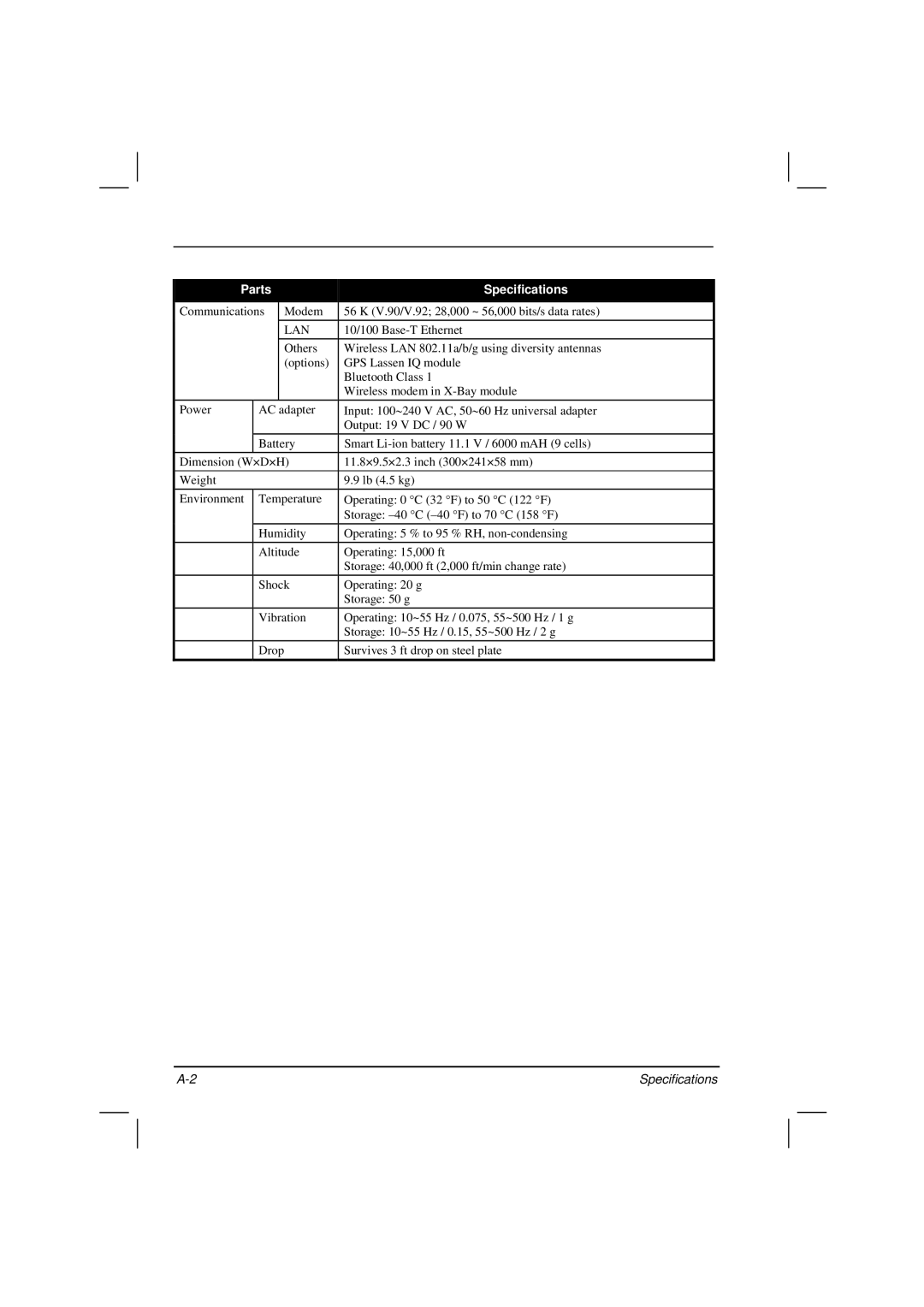 Casio HK1223 owner manual Specifications 