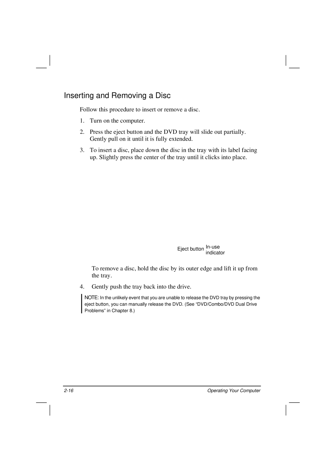 Casio HK1223 owner manual Inserting and Removing a Disc 