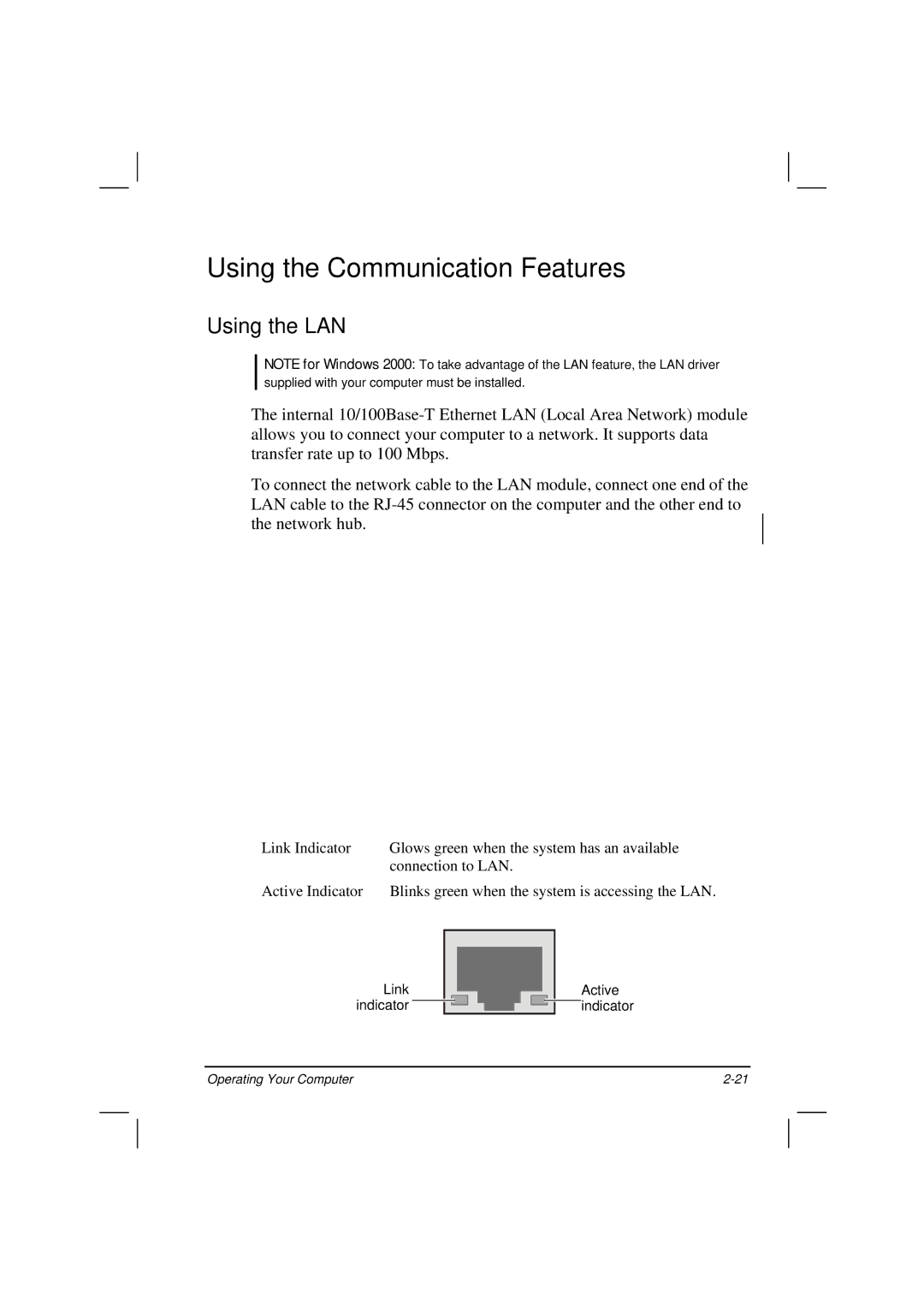 Casio HK1223 owner manual Using the Communication Features, Using the LAN 