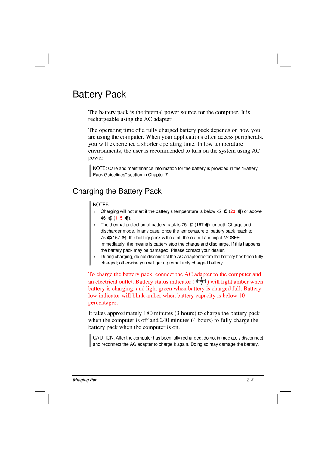 Casio HK1223 owner manual Charging the Battery Pack 