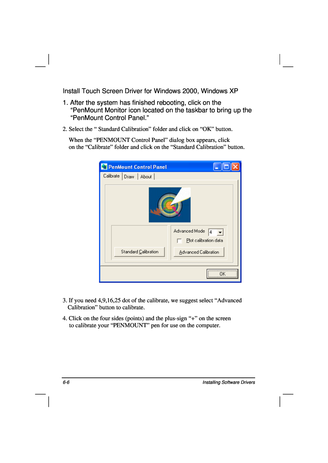 Casio HK1223 owner manual Install Touch Screen Driver for Windows 2000, Windows XP 