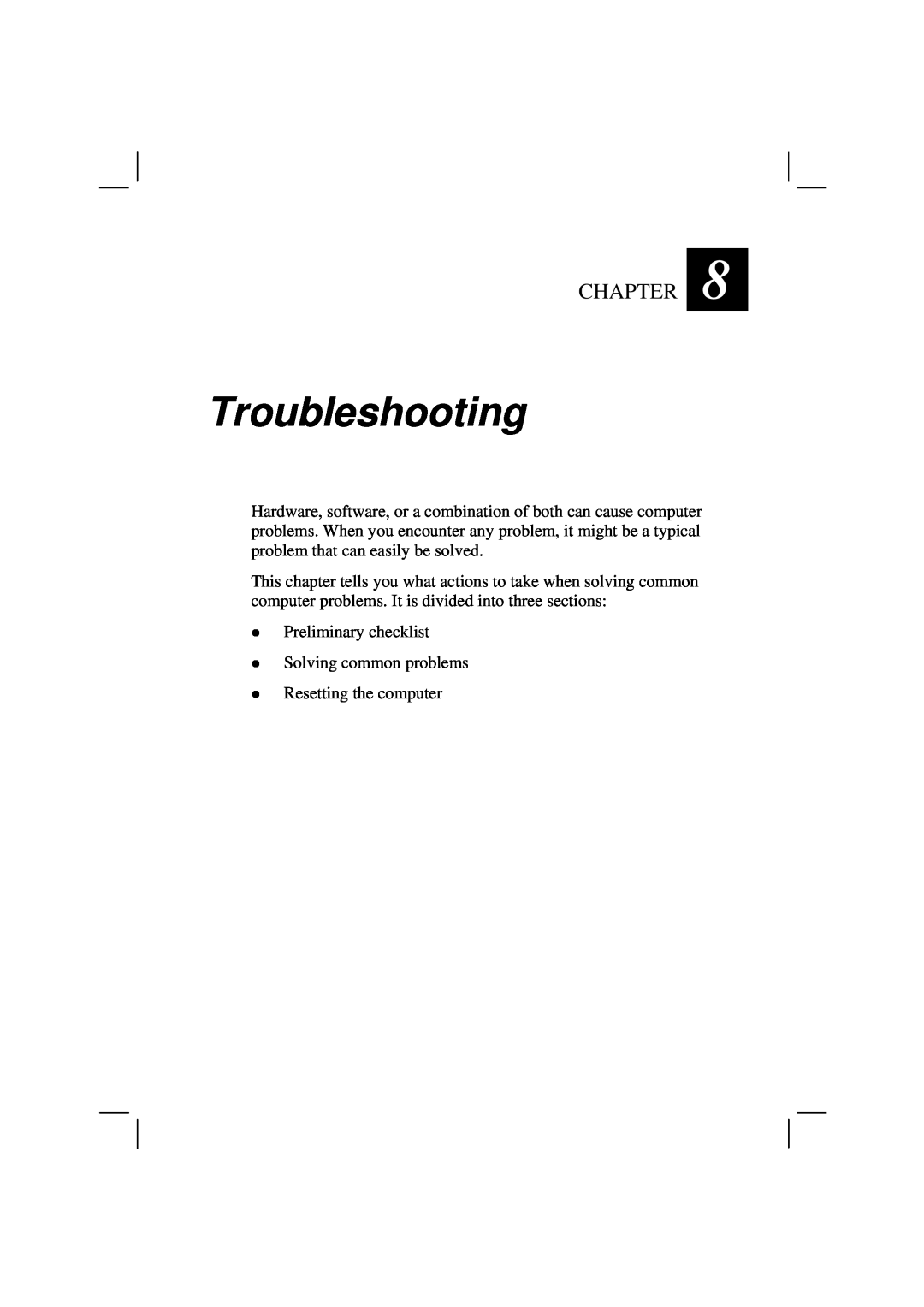 Casio HK1223 owner manual Troubleshooting, Chapter 