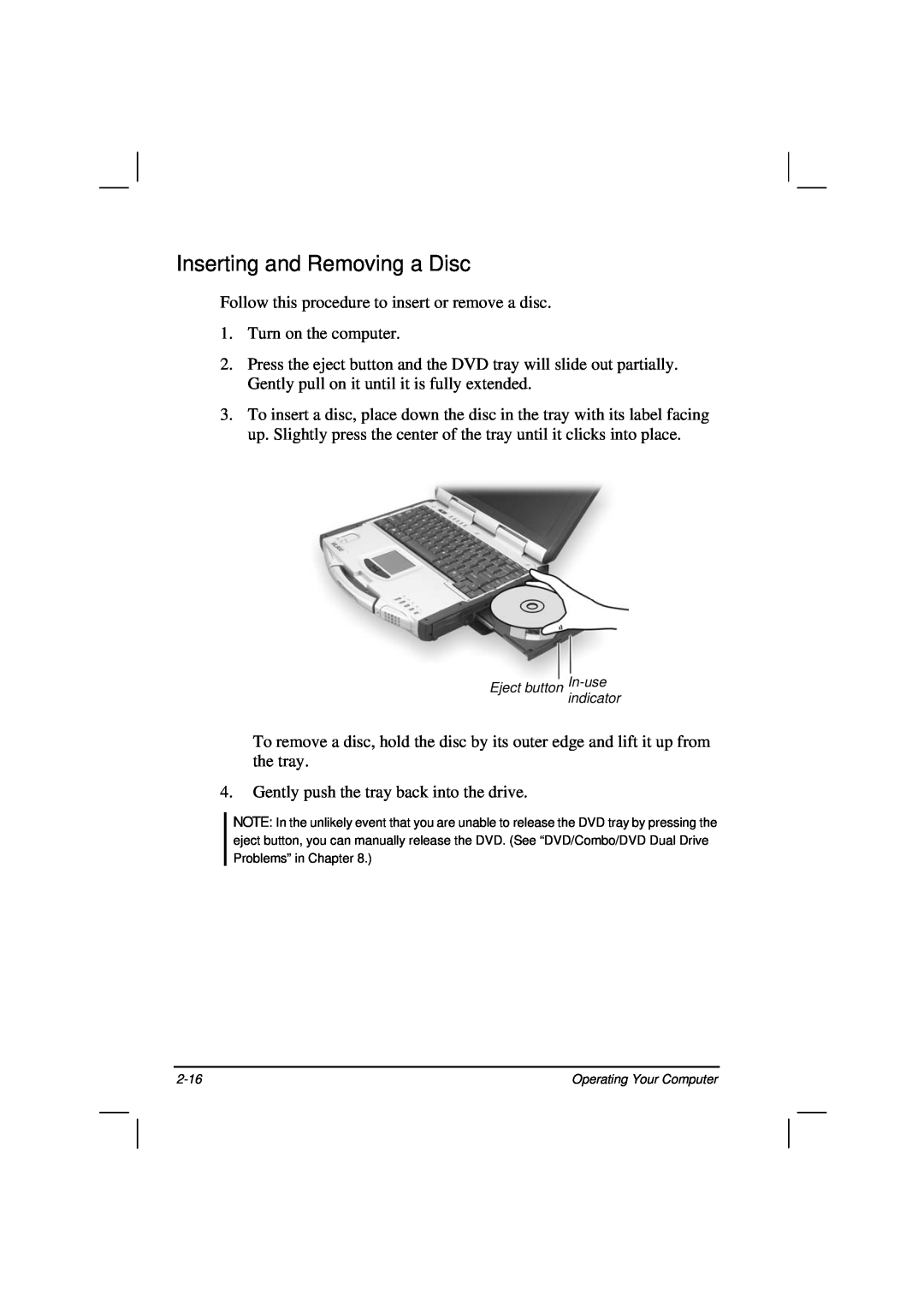 Casio HK1223 owner manual Inserting and Removing a Disc 