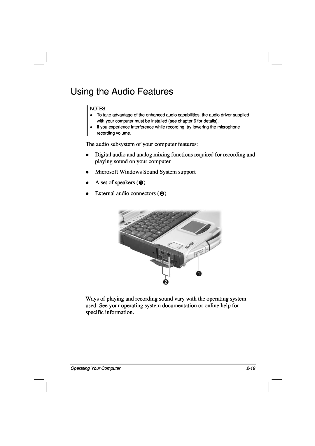 Casio HK1223 owner manual Using the Audio Features 