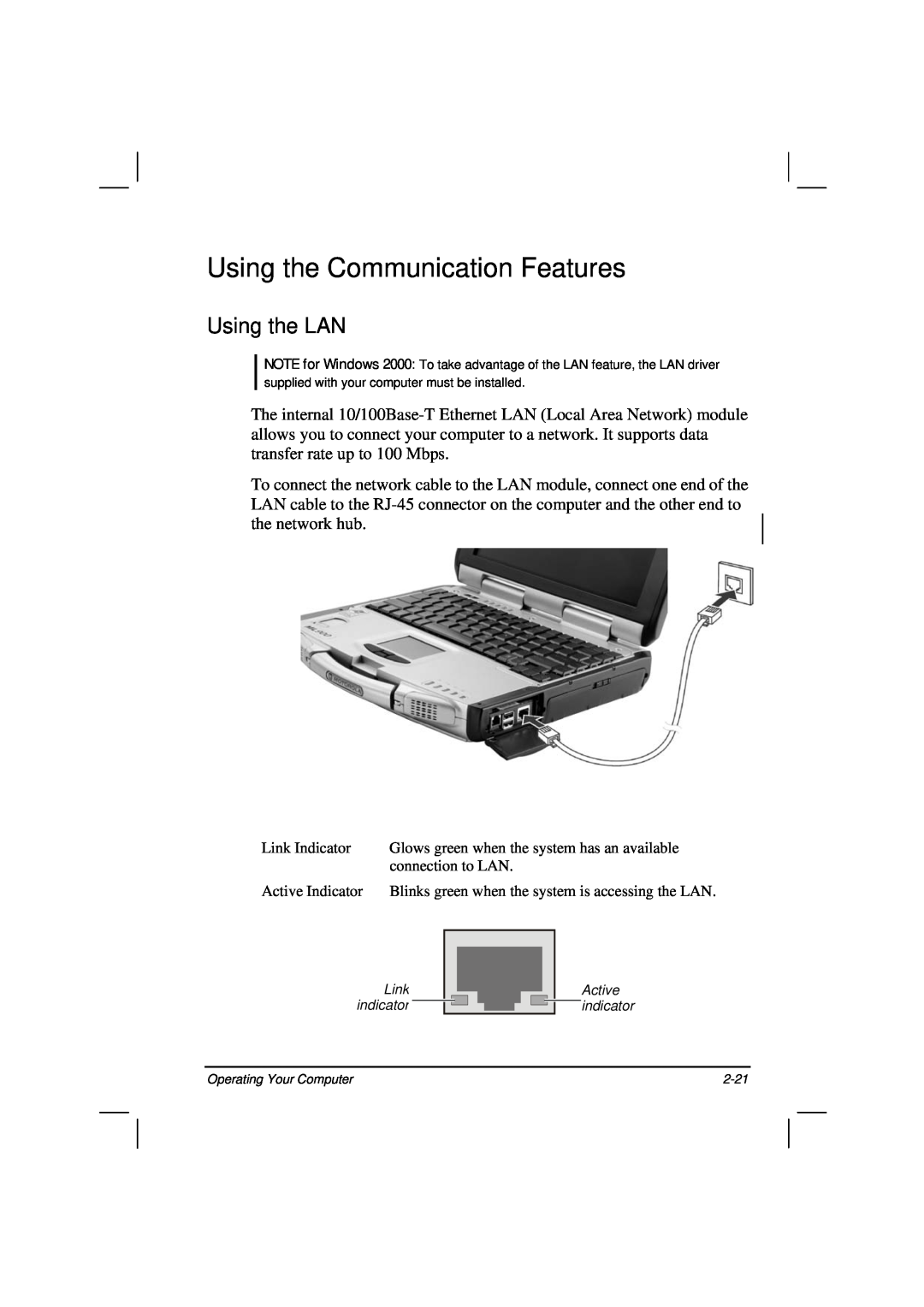 Casio HK1223 owner manual Using the Communication Features, Using the LAN 