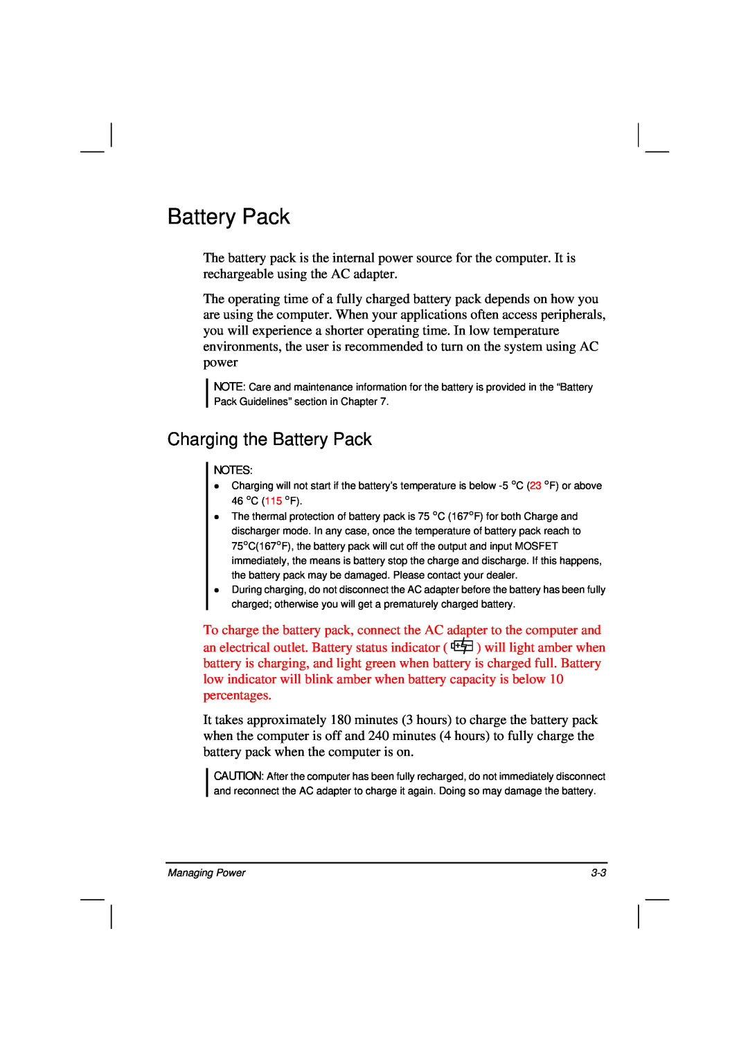 Casio HK1223 owner manual Charging the Battery Pack 
