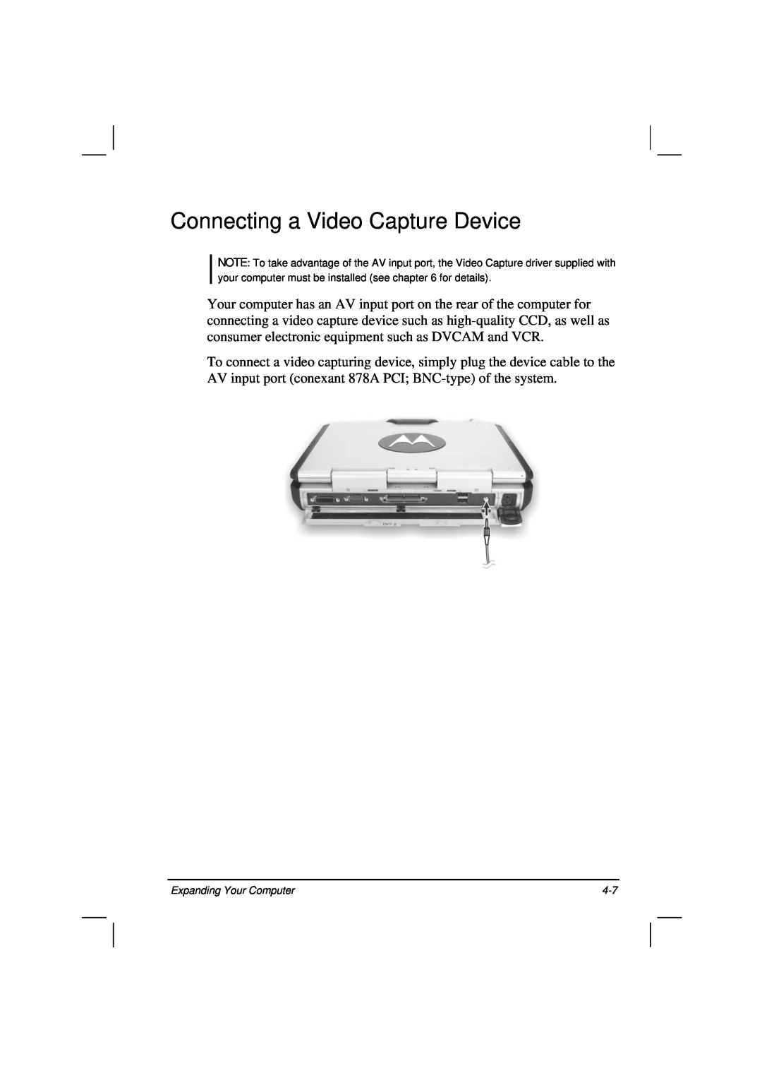 Casio HK1223 owner manual Connecting a Video Capture Device 