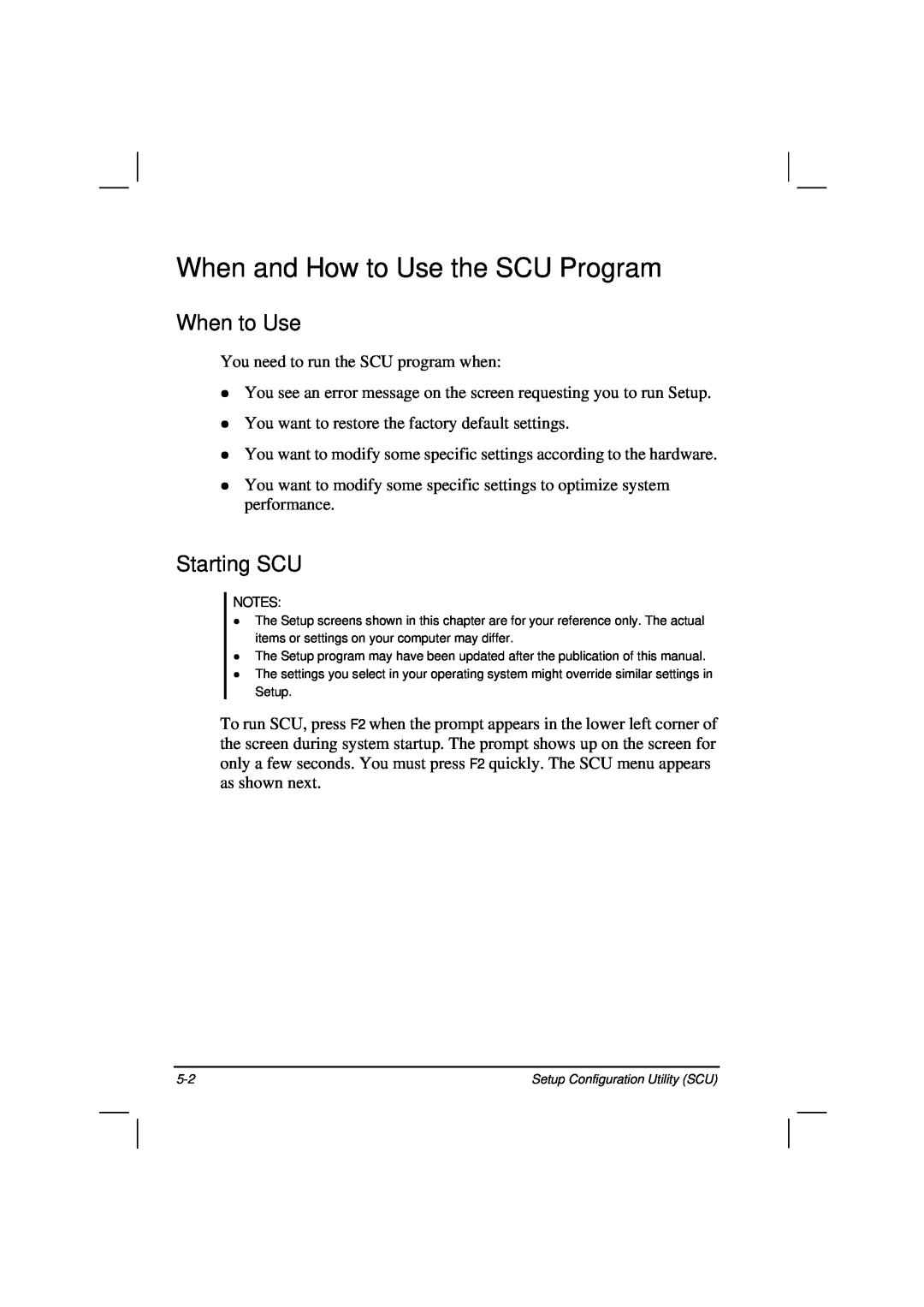 Casio HK1223 owner manual When and How to Use the SCU Program, When to Use, Starting SCU 