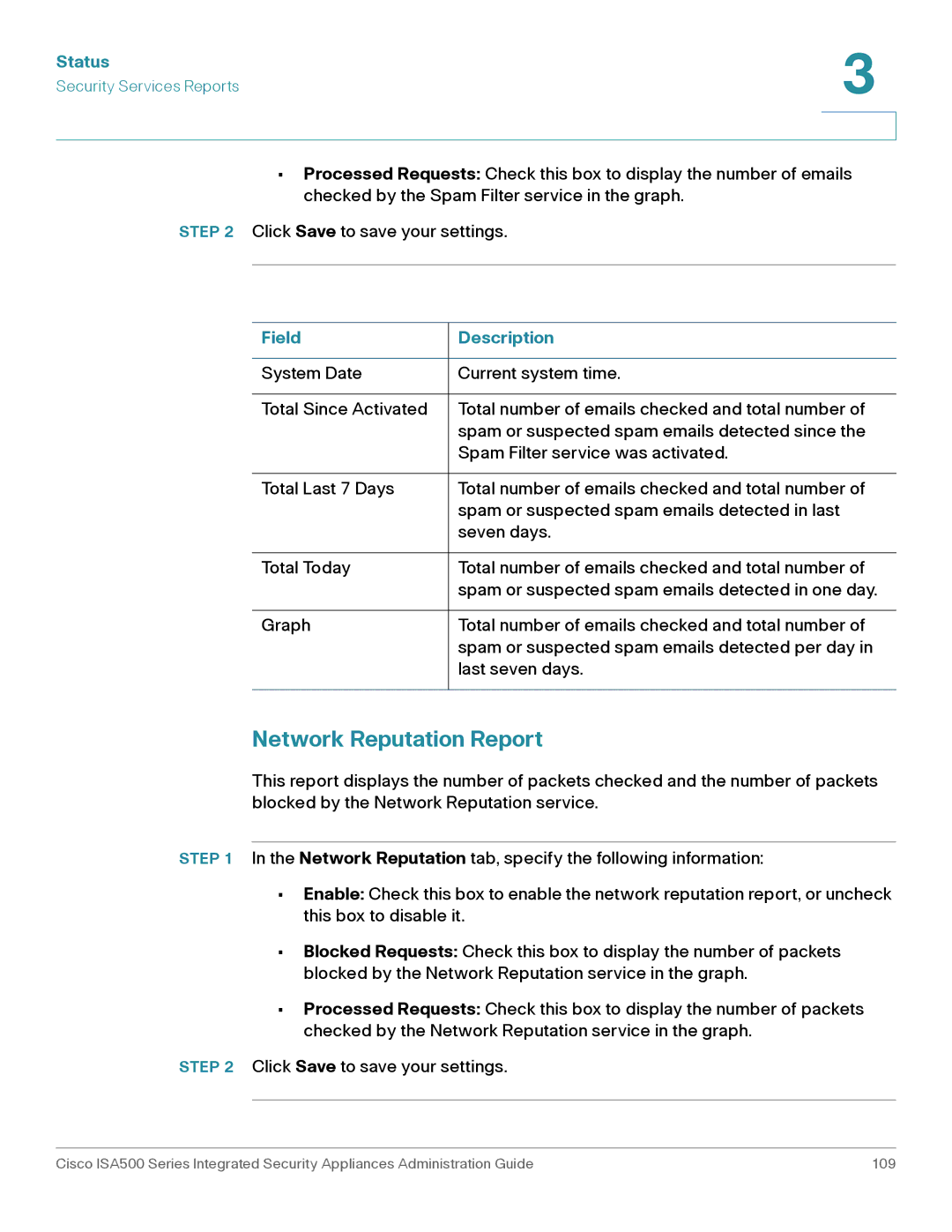 Casio ISA550WBUN3K9 manual Network Reputation Report 