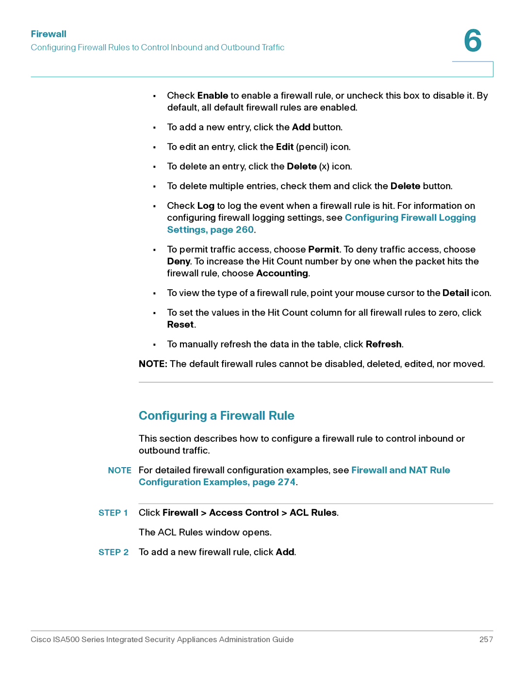 Casio ISA550WBUN3K9 manual Configuring a Firewall Rule, Configuration Examples 