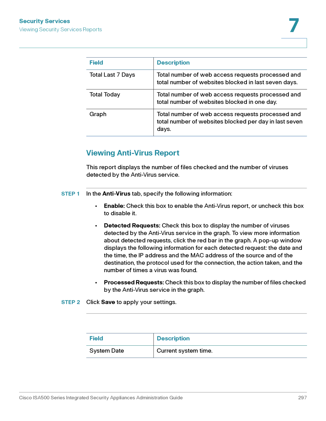 Casio ISA550WBUN3K9 manual Viewing Anti-Virus Report 