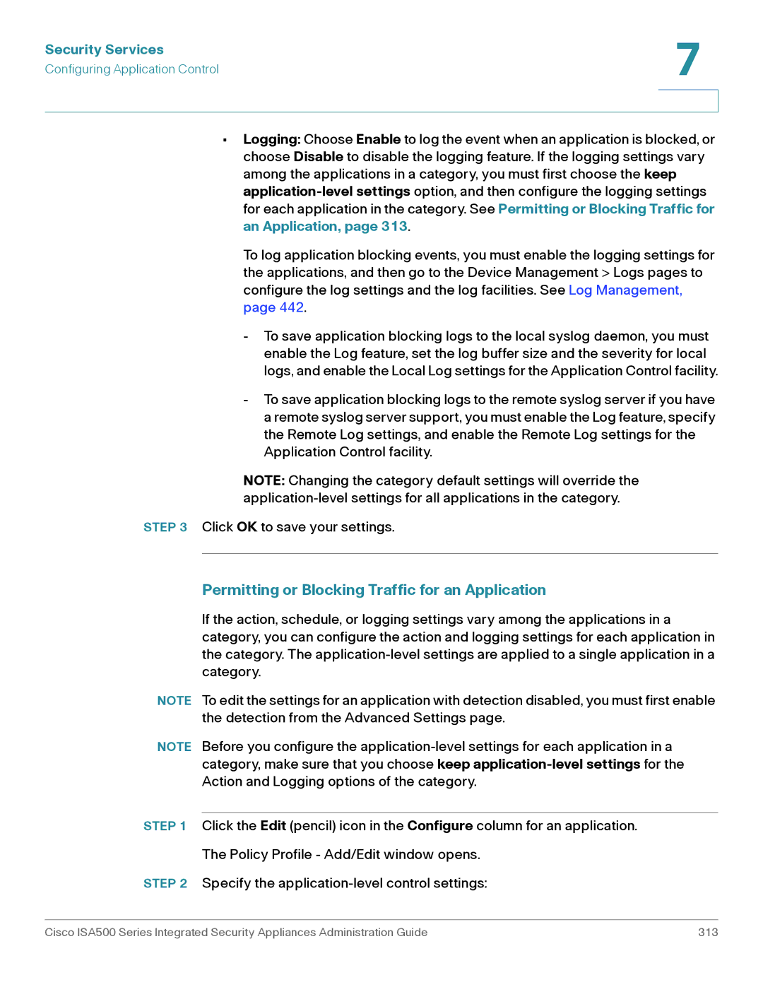 Casio ISA550WBUN3K9 manual Permitting or Blocking Traffic for an Application 