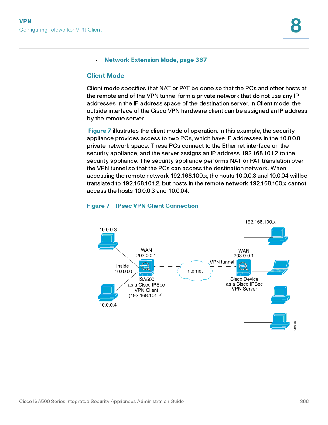 Casio ISA550WBUN3K9 manual Client Mode, Network Extension Mode 