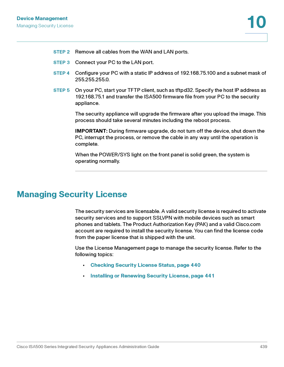 Casio ISA550WBUN3K9 manual Managing Security License 