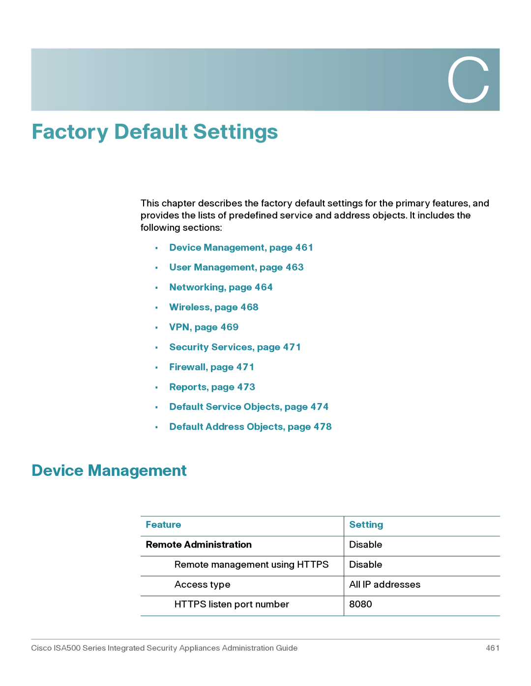 Casio ISA550WBUN3K9 manual Device Management, Feature Setting, Remote Administration 