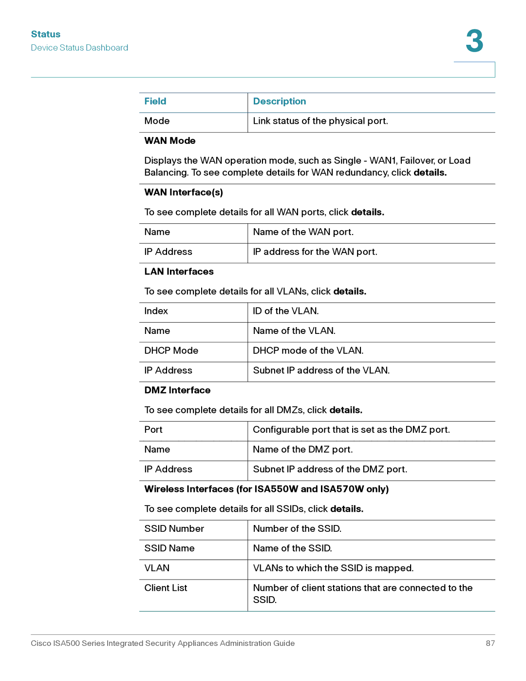 Casio ISA550WBUN3K9 manual Field 