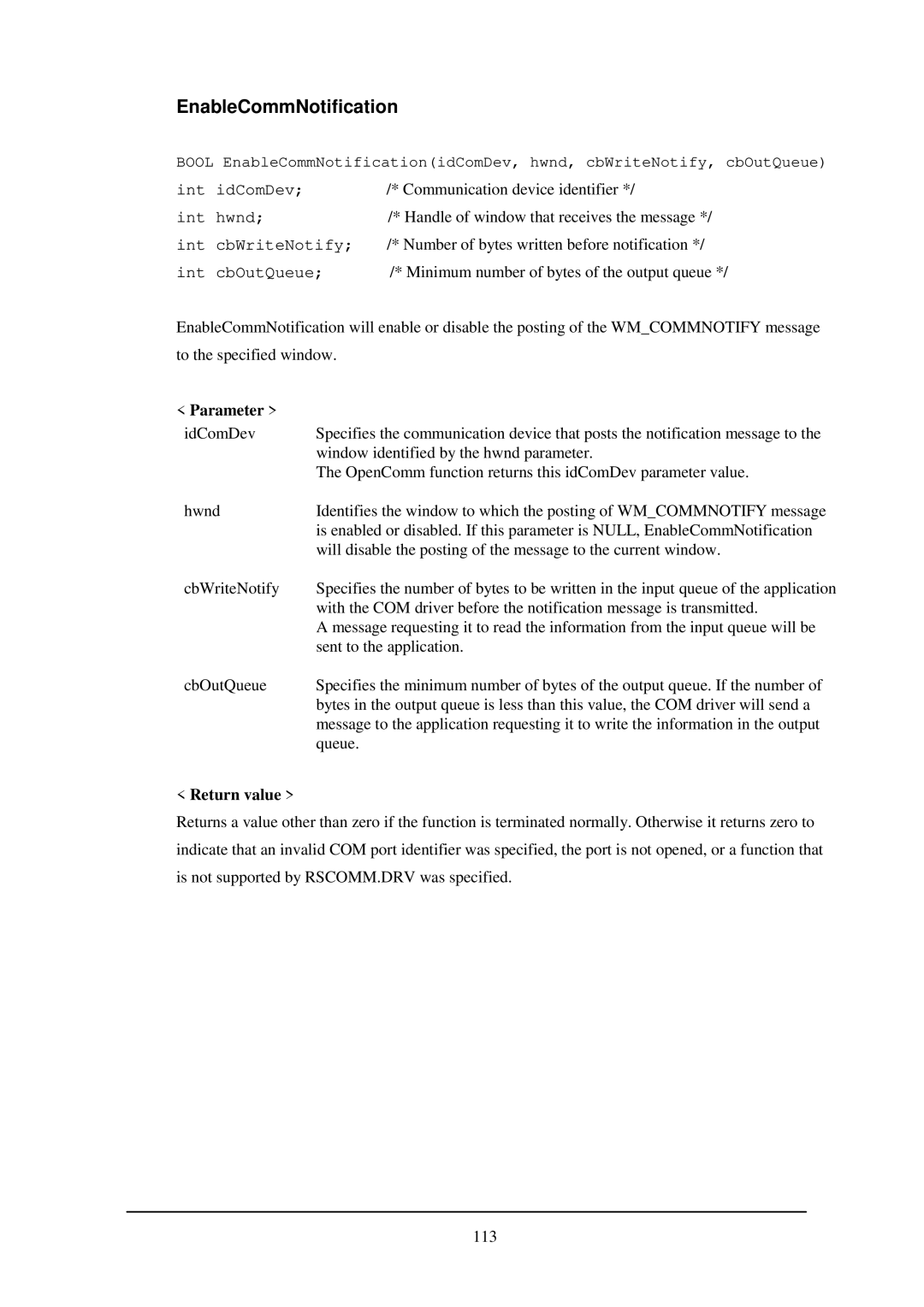 Casio IT-2000W manual EnableCommNotification 