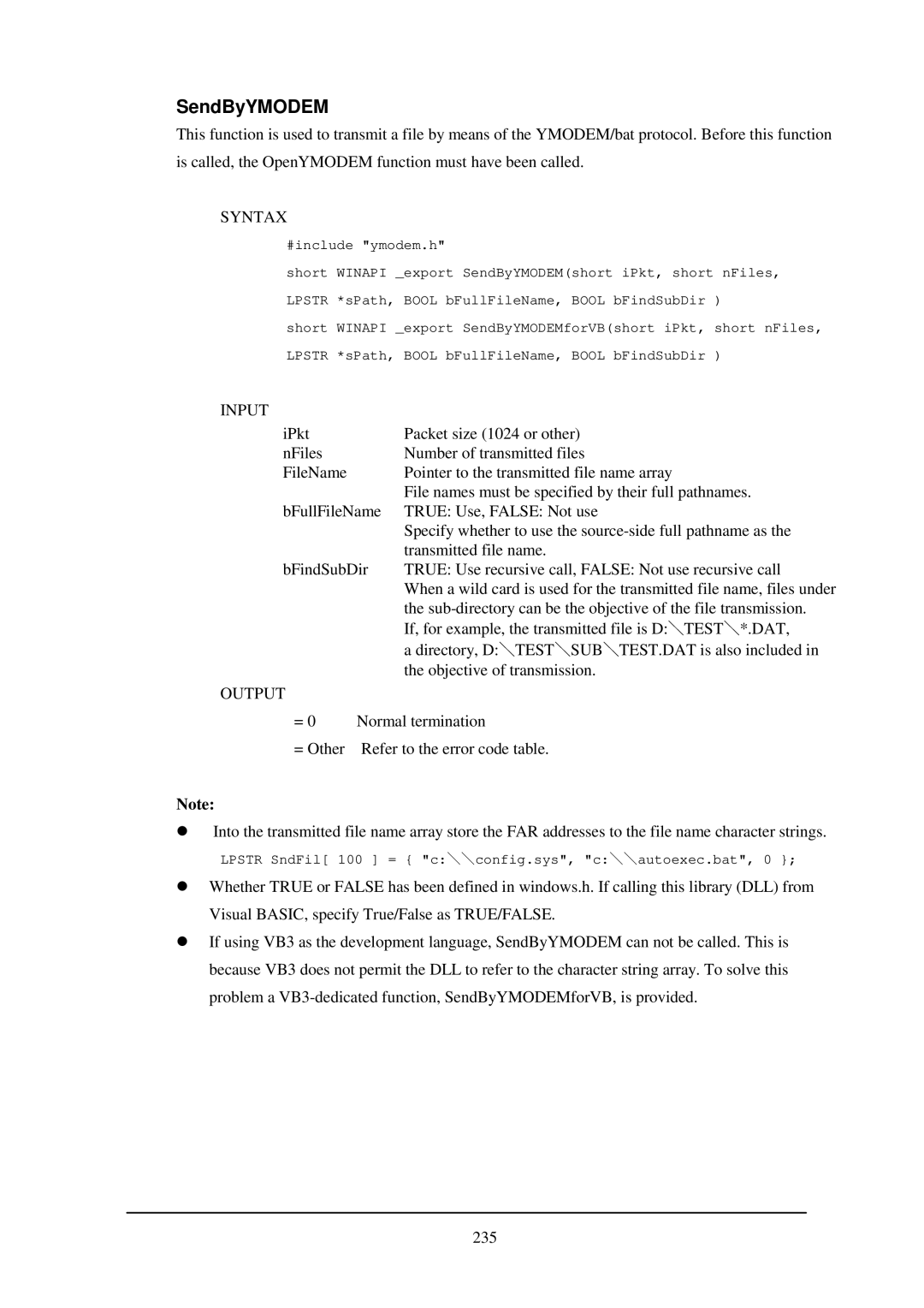 Casio IT-2000W manual SendByYMODEM, Sub-directory can be the objective of the file transmission 