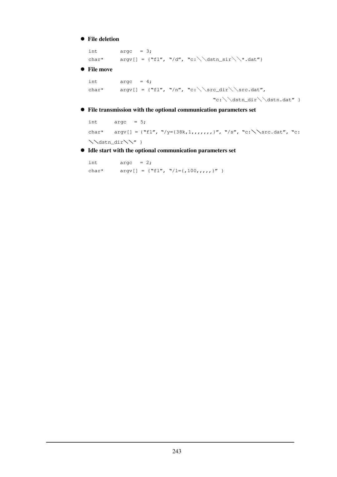 Casio IT-2000W manual File deletion, File move, Idle start with the optional communication parameters set 