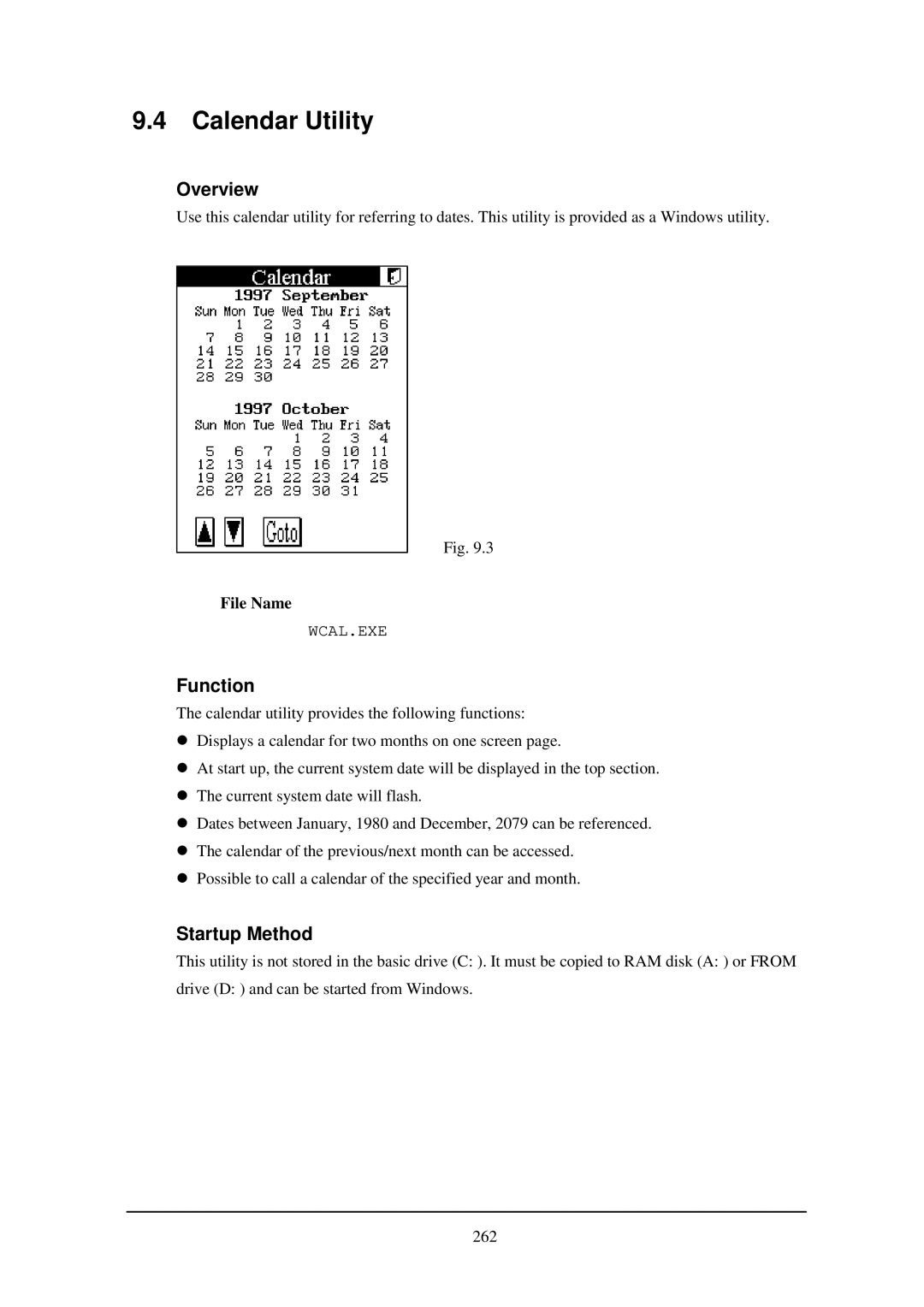 Casio IT-2000W manual Calendar Utility, File Name 