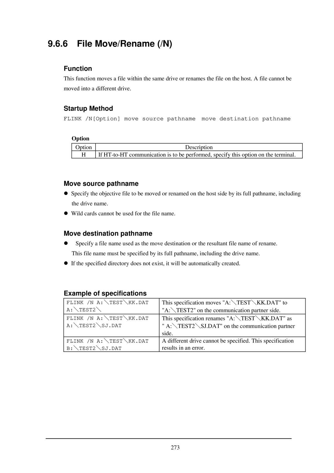 Casio IT-2000W manual File Move/Rename /N, Move source pathname, Move destination pathname 