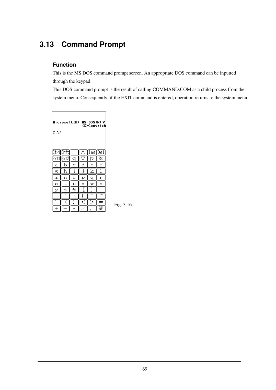 Casio IT-2000W manual Command Prompt 