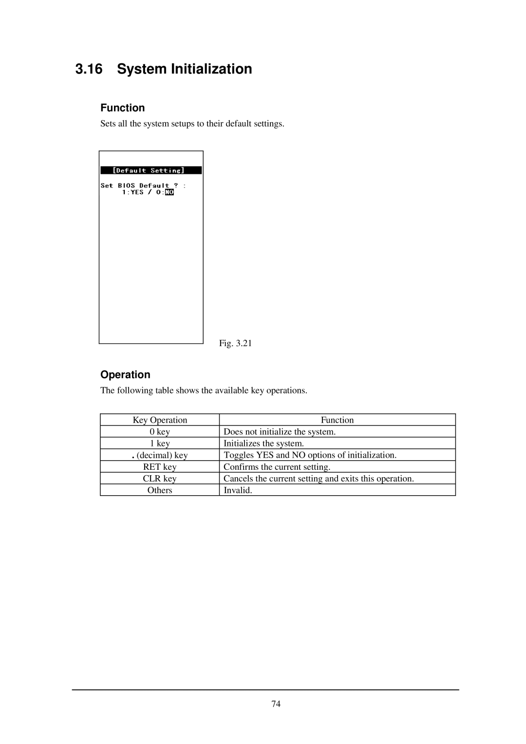 Casio IT-2000W manual System Initialization 