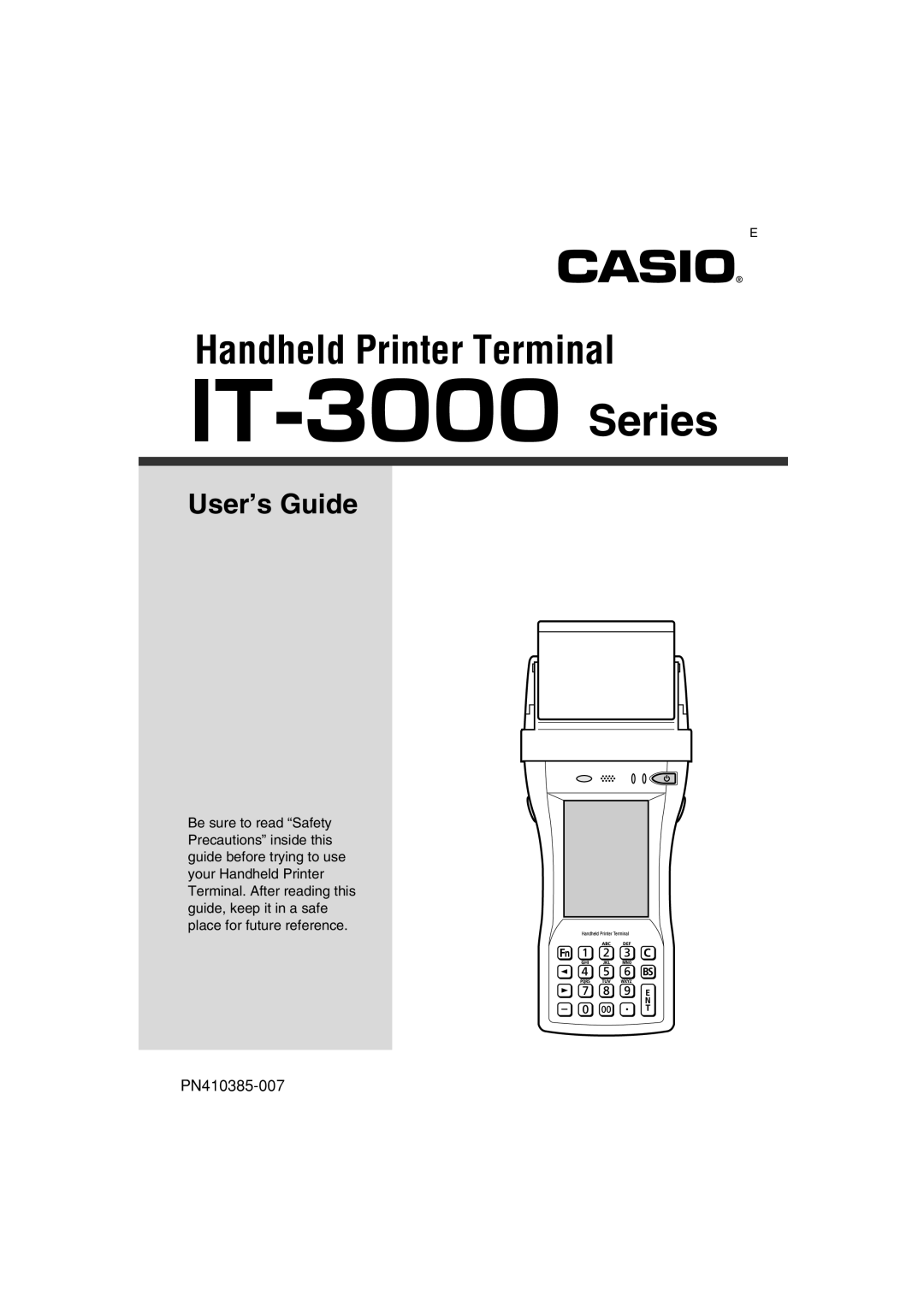 Casio IT-3000 manual Series, User’s Guide 