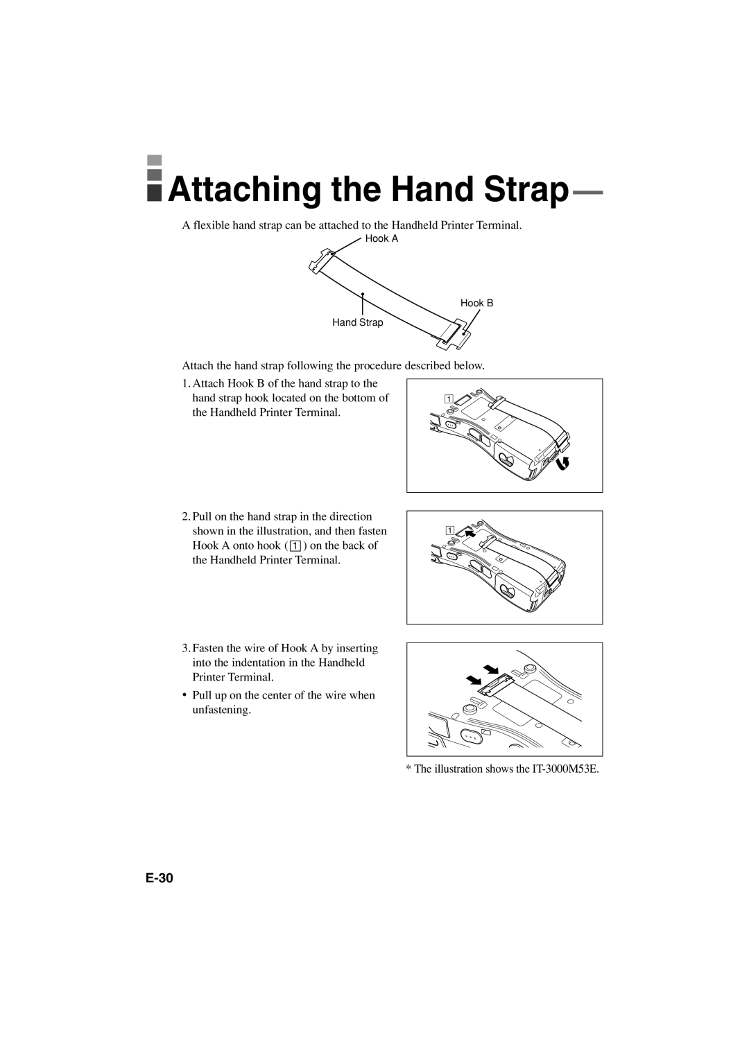 Casio IT-3000 manual Attaching the Hand Strap 