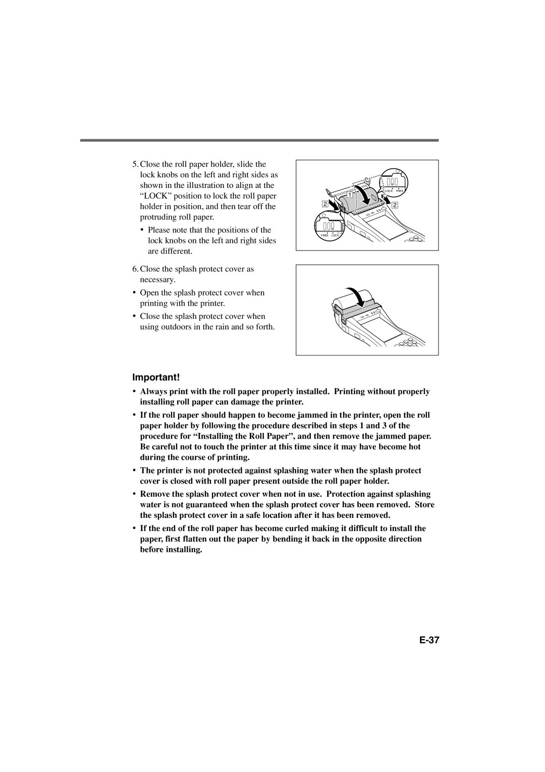 Casio IT-3000 manual Lock Free 