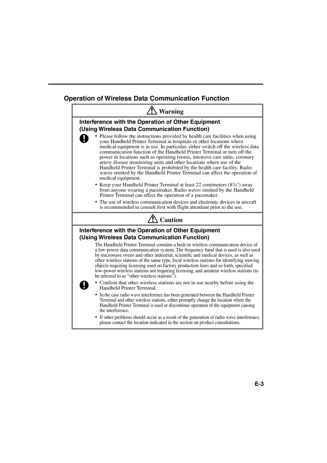 Casio IT-3000 manual Operation of Wireless Data Communication Function 