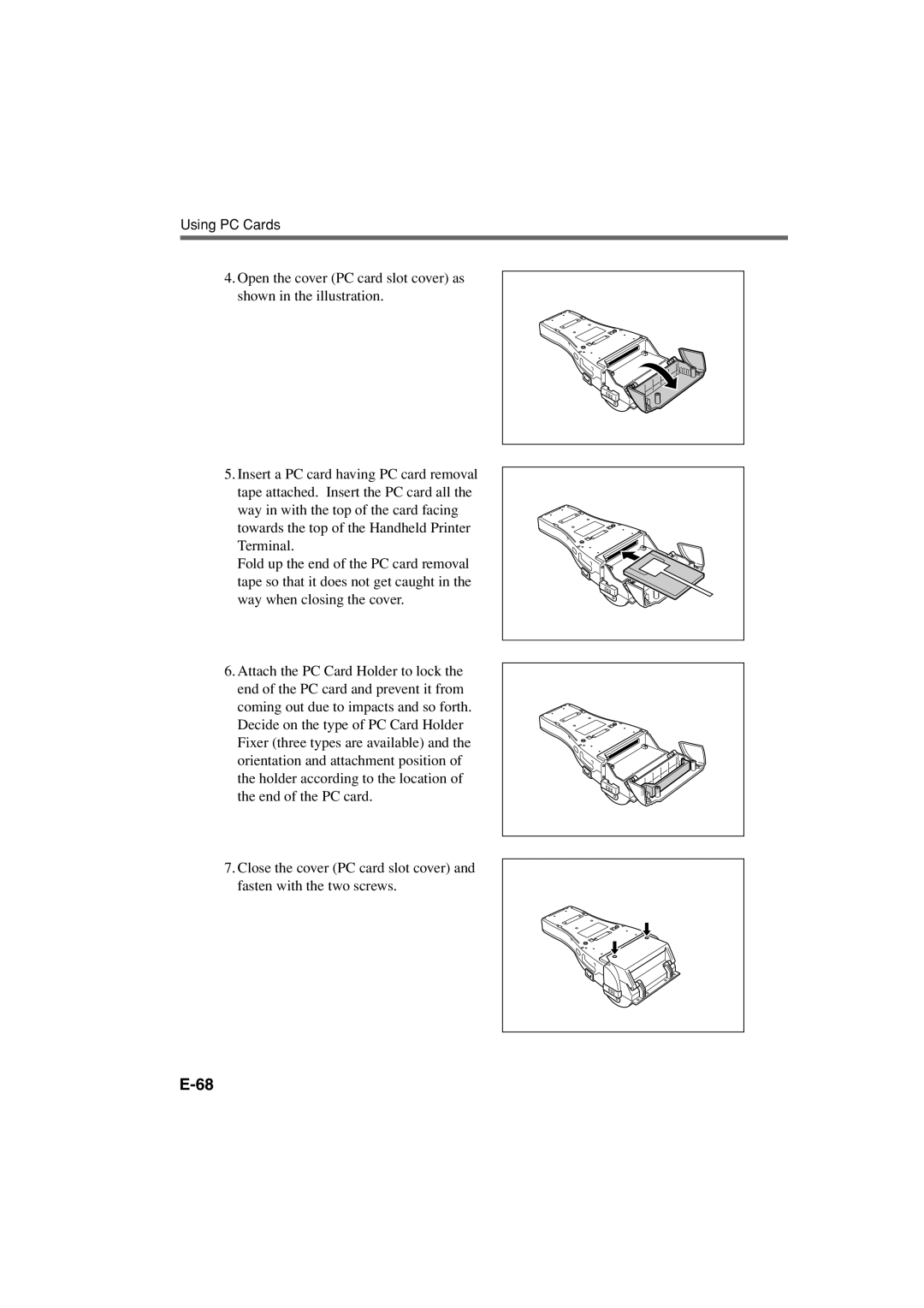 Casio IT-3000 manual Using PC Cards 