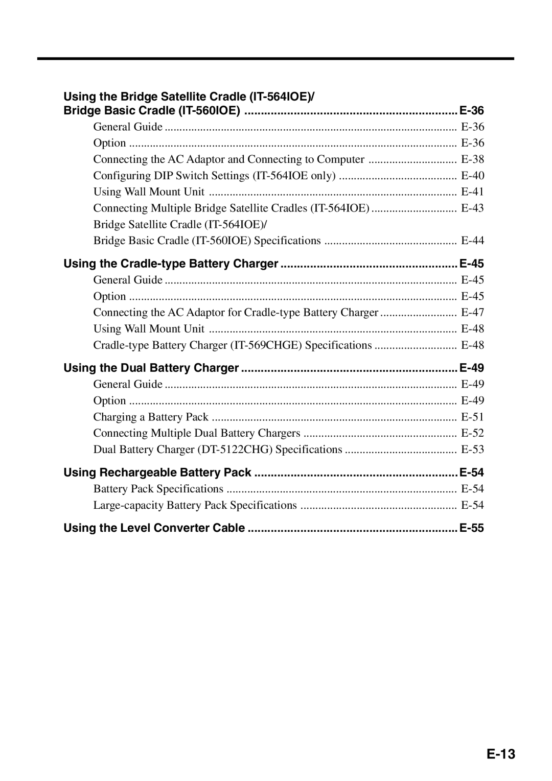 Casio IT-500 manual Using Rechargeable Battery Pack 