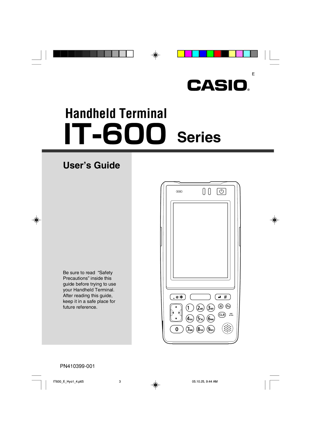 Casio IT-600 manual Series 