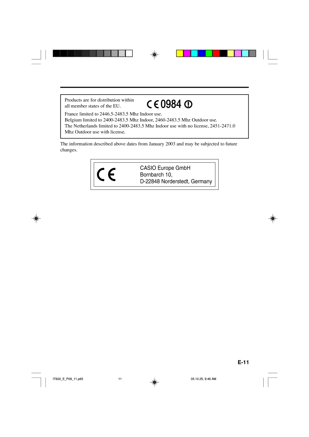 Casio IT-600 manual 0984 