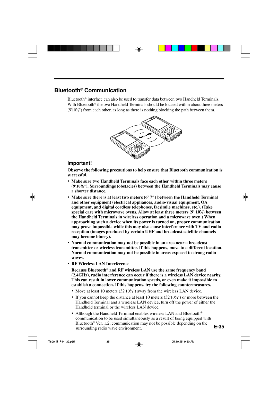 Casio IT-600 manual Bluetooth Communication 